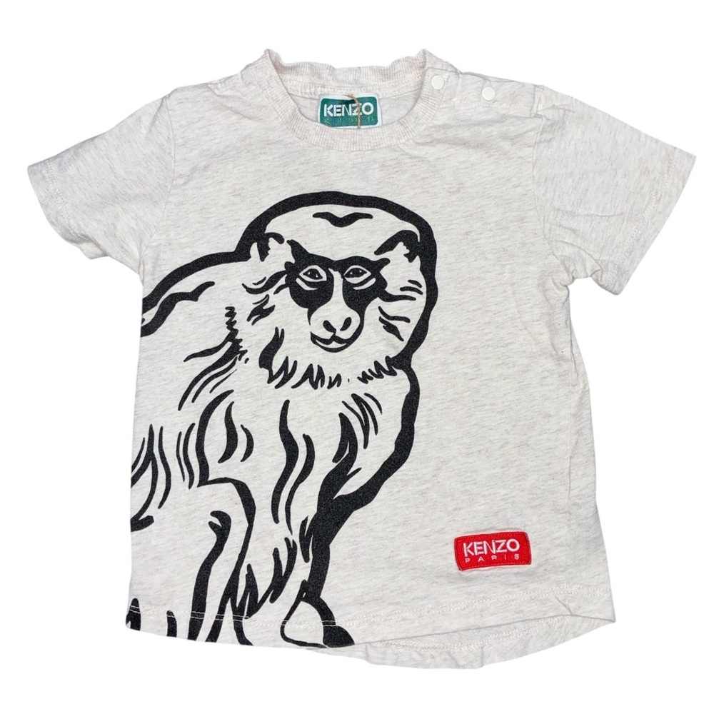 Kenzo Kids T-Shirt with Monkey Graphic